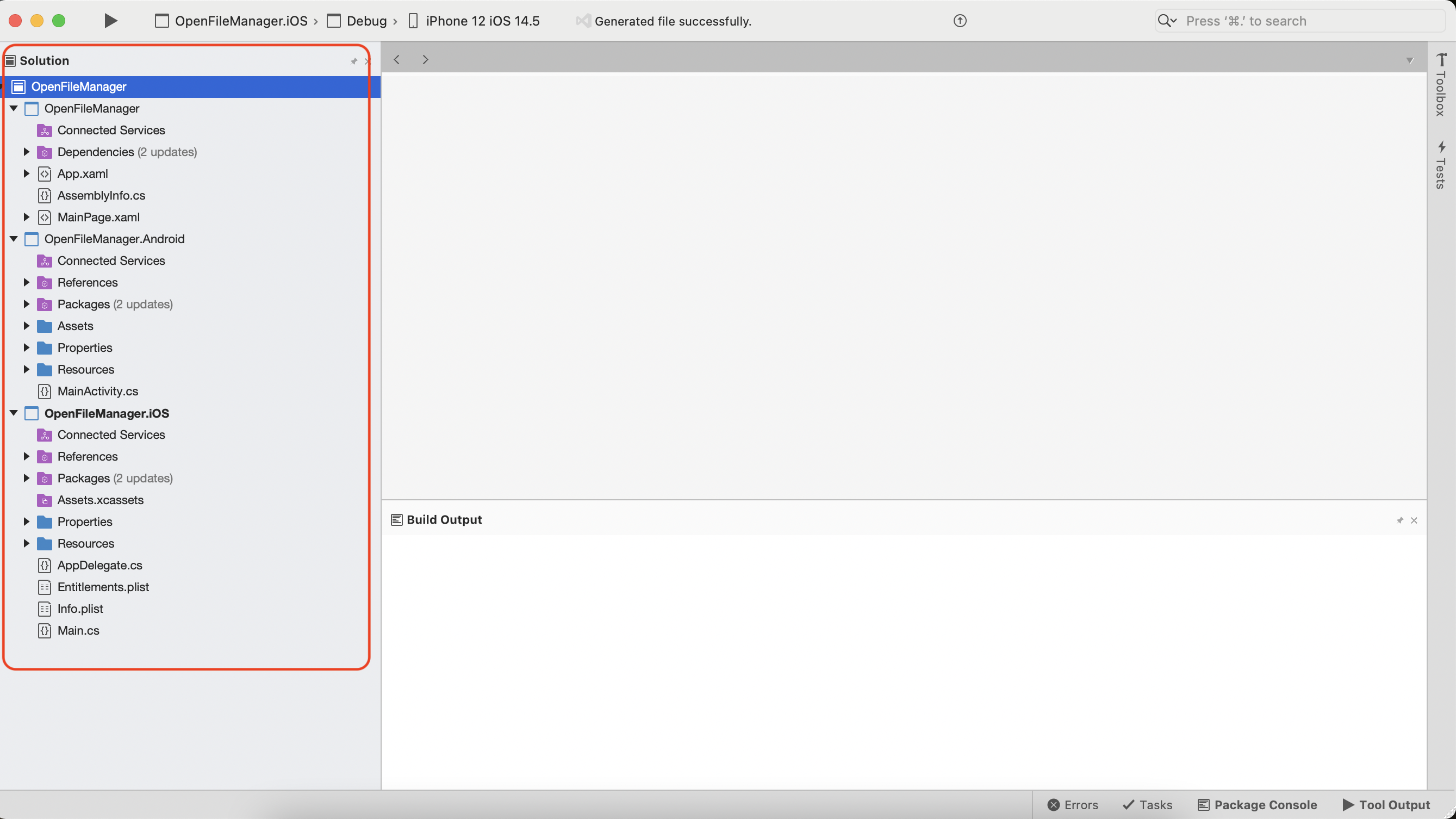 Open shared folder in xamarin forms ios